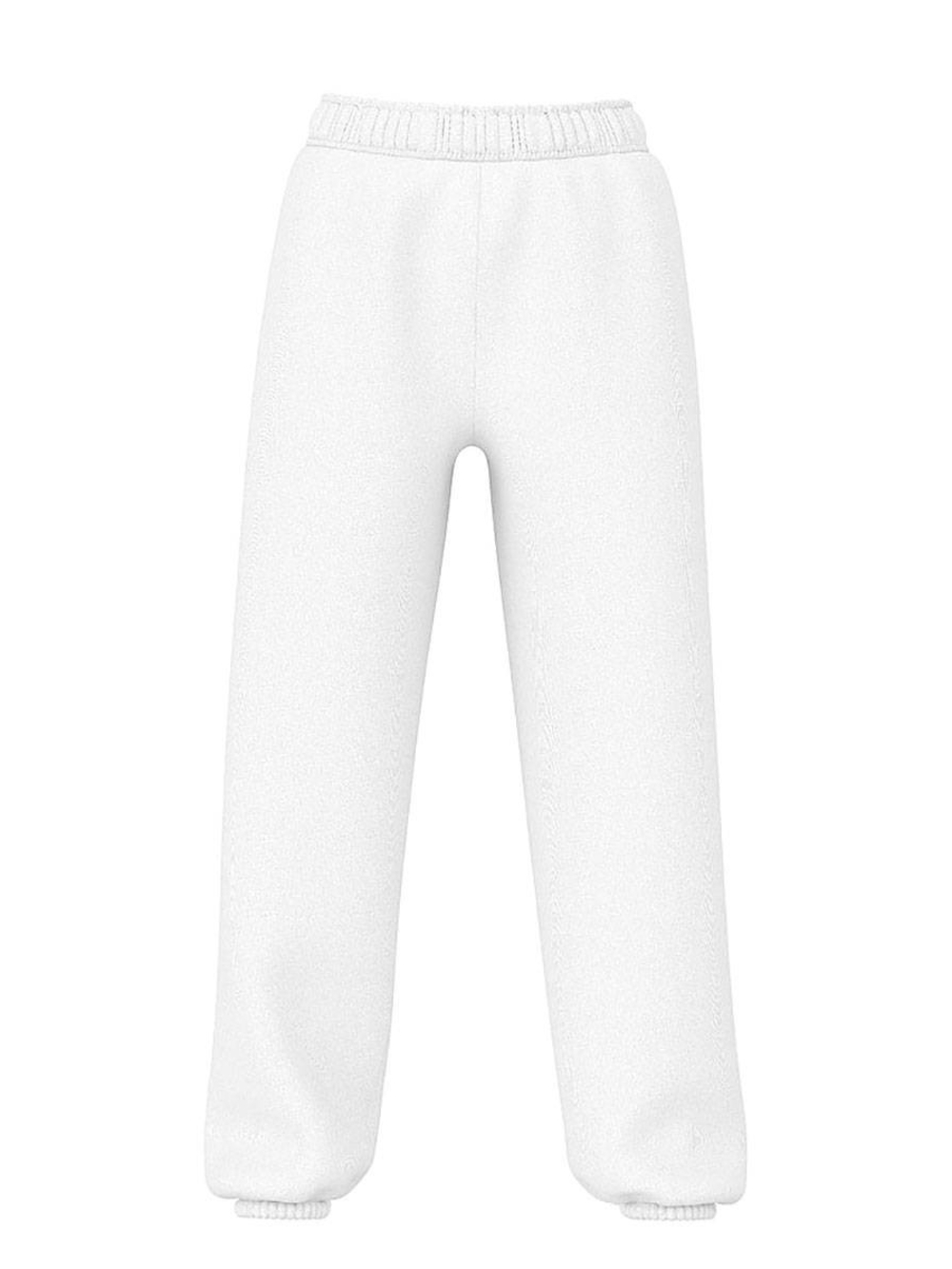 PINK Victoria's Secret White Sweatpants with Navy Logo - Picture 2 of 3